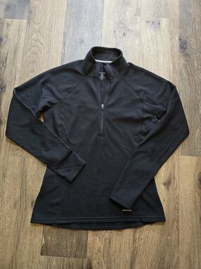 Patagonia Womens Performance Baselayer Capilene Black Midweight  Sweater